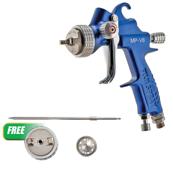 Buy (1) Spray Gun - MP-V8 - No Cup 1.3mm  Get (1) MP-V8 - Air Cap Set - 2.2mm, 0.3lbs 6852G-MP-V8-2.2