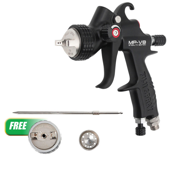 Buy (1) Spray Gun - Stealth V8 -  No Cup 1.3mm Get (1) MP-V8 - Air Cap Set - 1.4mm, 0.3lbs 6876G-MP-V8-1.4