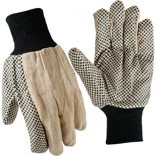 True Grip Men's Large Cotton Dotted Canvas Gloves (3-Pack) 91633-09