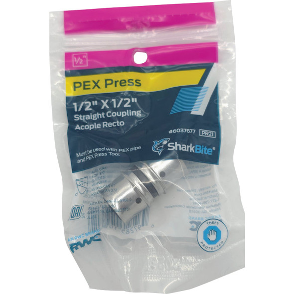 SharkBite 1-2 In. PEX Press Poly Coupling UPP008Z 428150