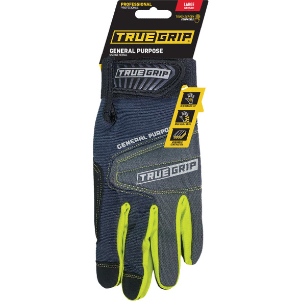 True Grip Men's Large General Purpose Work Gloves 98692-23