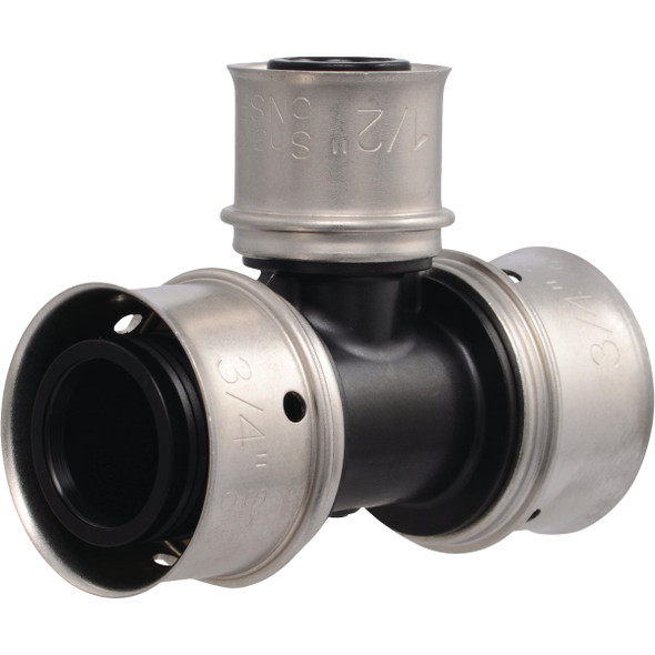 SharkBite 3/4 In.x3/4 In.x1/2 In. PEX Press Poly Tee UPP412Z