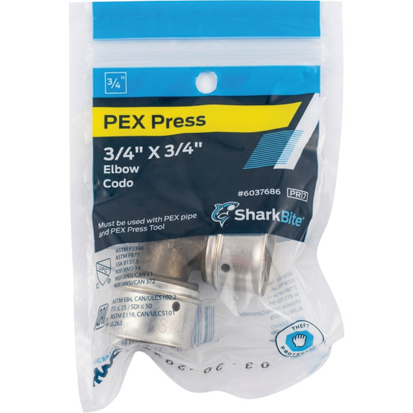 SharkBite 3-4 In. PEX Press Poly Elbow UPP256Z 460159