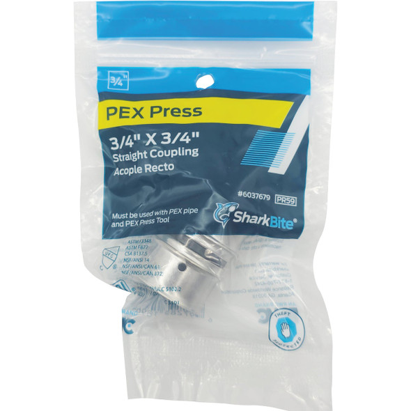 SharkBite 3-4 In. PEX Press Poly Coupling UPP016Z 463487