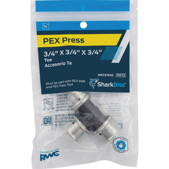 SharkBite 3-4 In. PEX Press Poly Tee UPP370Z 473733