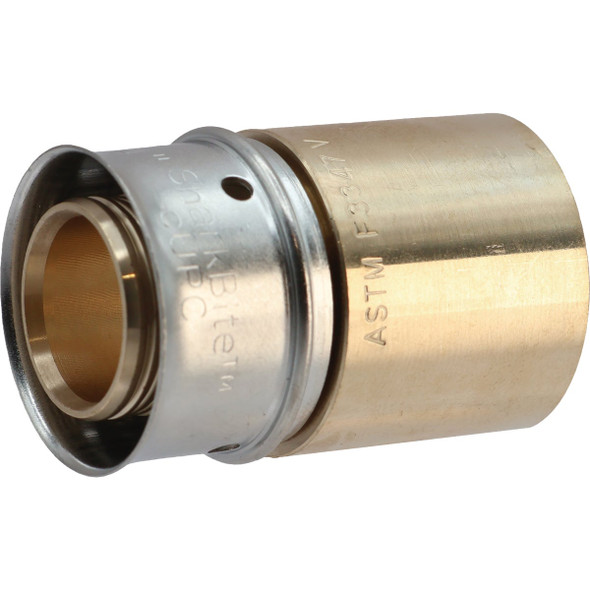 SharkBite 3/4 In.x3/4 In. Female PEX Press Brass Sweat Adapter UCP606Z
