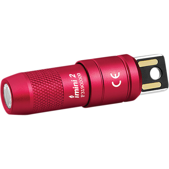 Ultra-compact keychain flashlight with USB charging and magnetic hands-free use. OLIMINI2PR