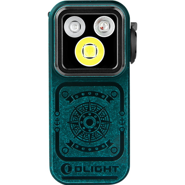 Compact 3-in-1 clip light with flood, spot, red lighting, magnetic carry, and USB-C charging. OLOCLIPPROPU