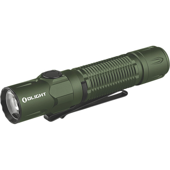 High-output tactical flashlight with extended runtime and dual-stage tail switch. OLWARRIOR3SODG