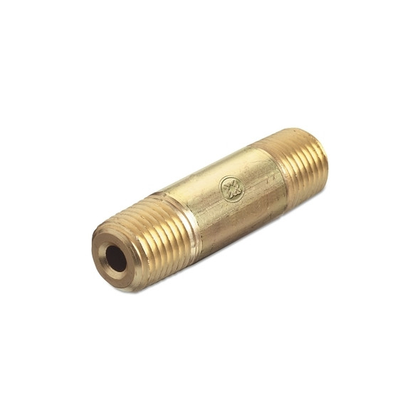 Pipe Thread Nipples, 3000 PSIG, Brass, 1/4 in (NPT), 5 in Long