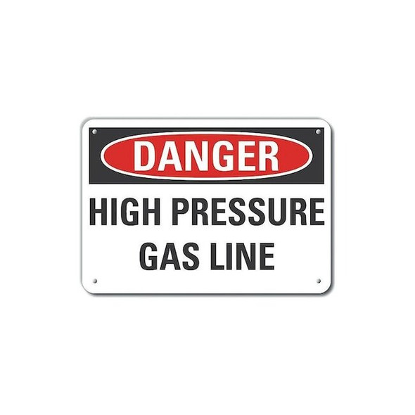 Danger Sign, 10 in H, 14 in W, Horizontal Rectangle, English, LCU4-0456-RA_14X10