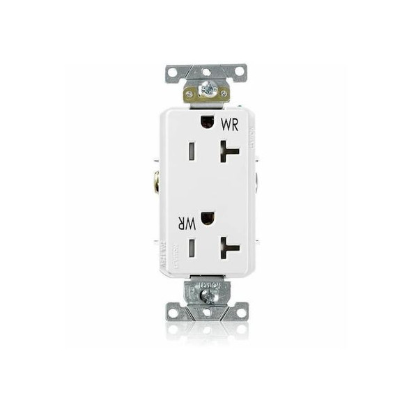 Leviton Receptacle Outlet,20A,White,125V WTD20-W