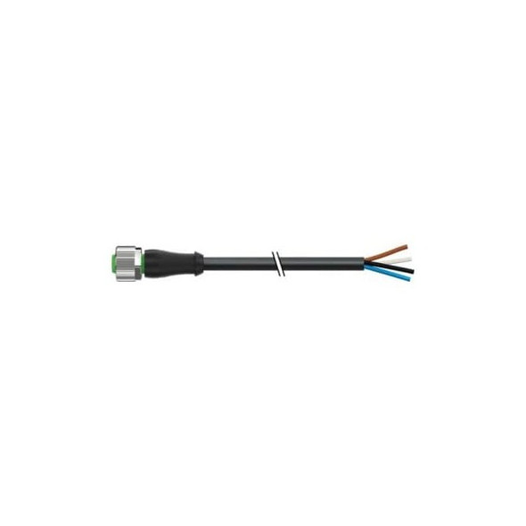 Murrelektronik Cordset,Straight,M12,Black,22 AWG,4A 7000-12221-6140100