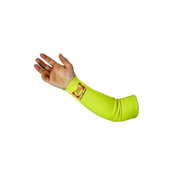 Kevlar Sleeves, 14 in Long, Yellow Pack of 12