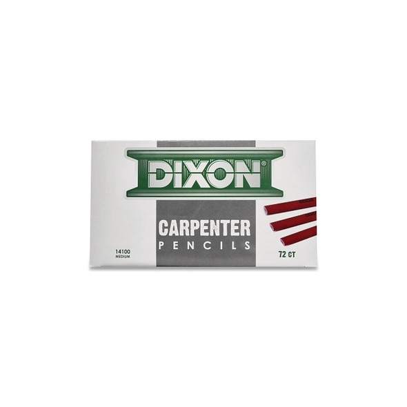 Carpenter Pencil, Graphite, Medium, 1.99 in, Red