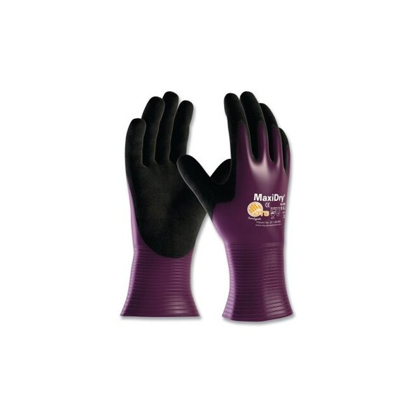 MaxiDry Ultra Lightweight Nitrile Gloves, Nitrile, X-Large, Black/Purple