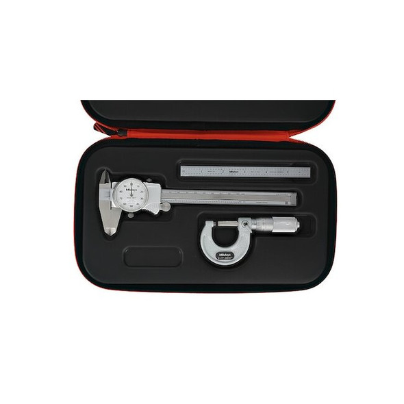 Mitutoyo Precision Measuring Tool Kit,0" to 1" 64PKA283