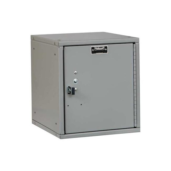 Box Locker, 11 3/8 in W, 12 in D, 12 3/4 in H, (1) Tier, (1) Wide, Light Gray