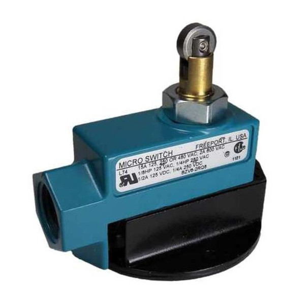 Limit Switch, Plunger, Roller, 1NC/1NO, 15A at 600V AC, Actuator Location: Top