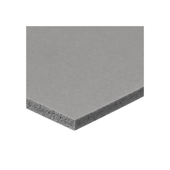 Foam Strip, Closed Cell, 1/2 in W, 6 ft L, 1/8 in Thick, Gray