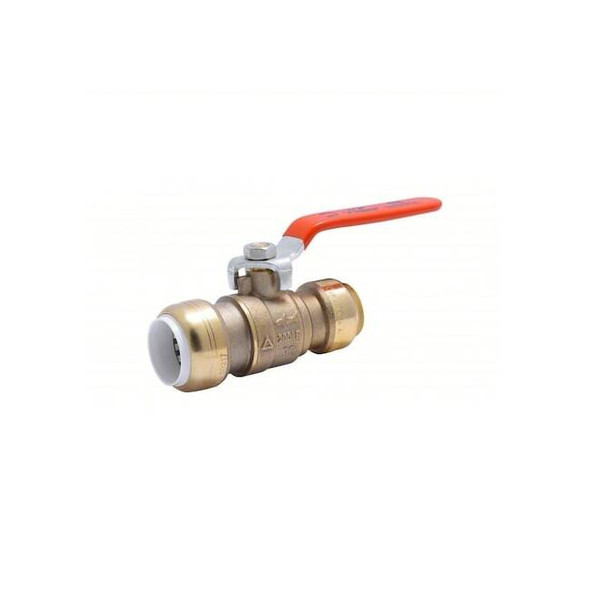Sharkbite Ball Valve,Lever,Brass,3.63" L 25550LF