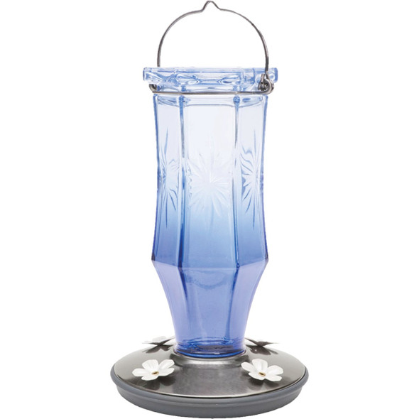 Perky-Pet 24 Oz. Blue Antique Bottle Hummingbird Feeder 8129-2