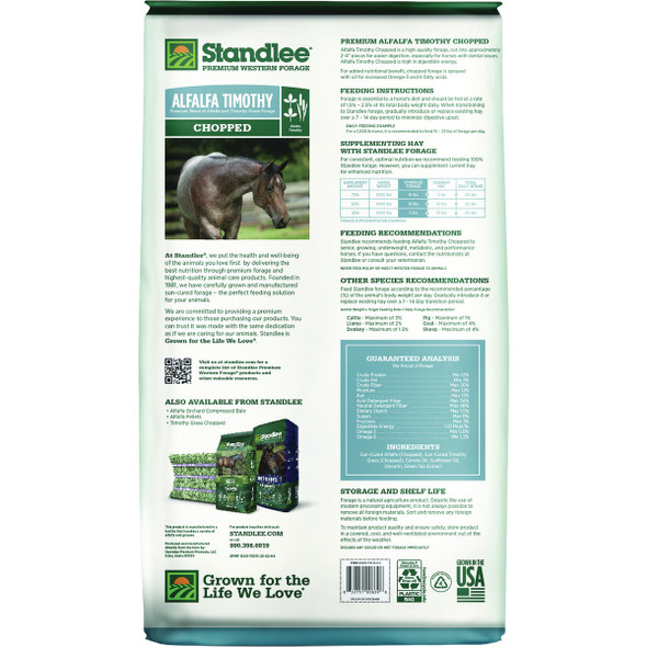 Standlee Premium Western Forage 35 Lb. Alfalfa Timothy Chopped Forage 1200-70135-0-0 728473