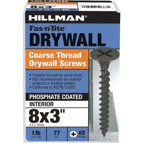 Fas-n-Tite 77 #8x3"crs Blk Drwl Scr 47667 219538