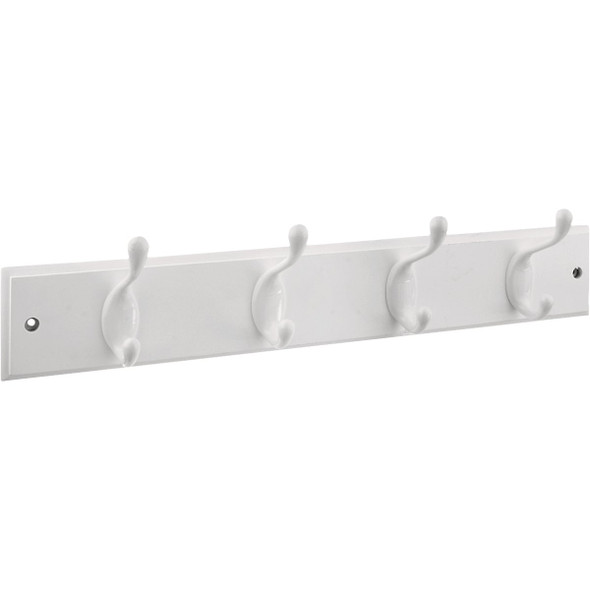 National Hardware 18 In. 4-Hook White Hook Rail S813-014
