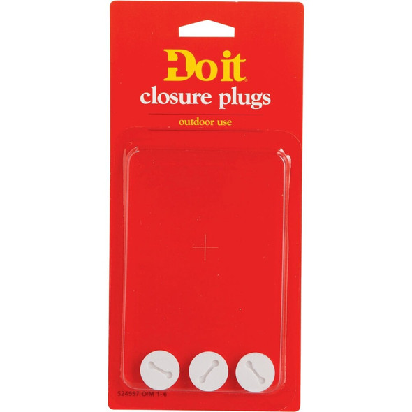 Bell 1-2 In. White Closure Plug (3-Pack) 5269-6 524557