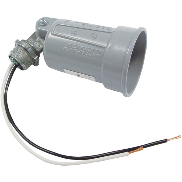 Bell 150W PAR38 Gray Single Bulb Weatherproof Outdoor Lampholder, Carded 5606-5