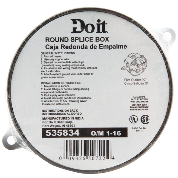 Bell Rd Br Wp Box (5) 1-2 Out 5361-2 535834