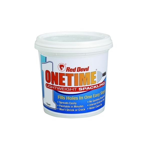 ONETIME Lightweight Spackling, 1 Gallon Tub, Bright White