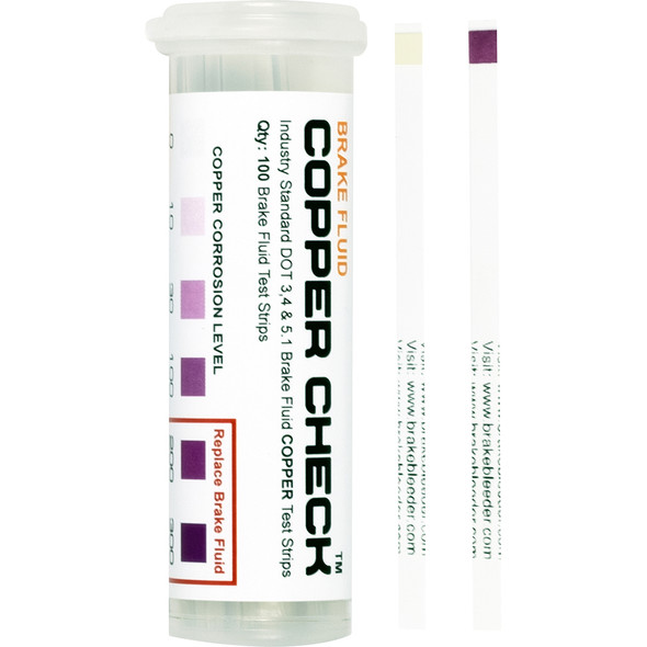 Copper Check 100 brake fluid test strips per bottle 3002-CC