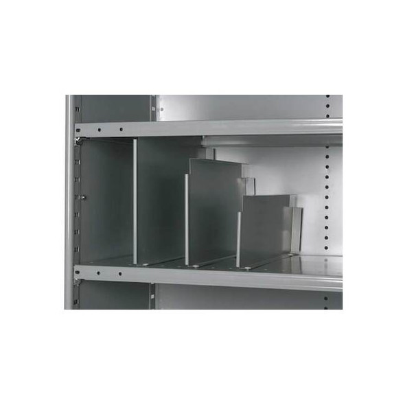 Hallowell Vertical Shelf Divider,20 ga.,Gray,PK12 5240-2409-12HG