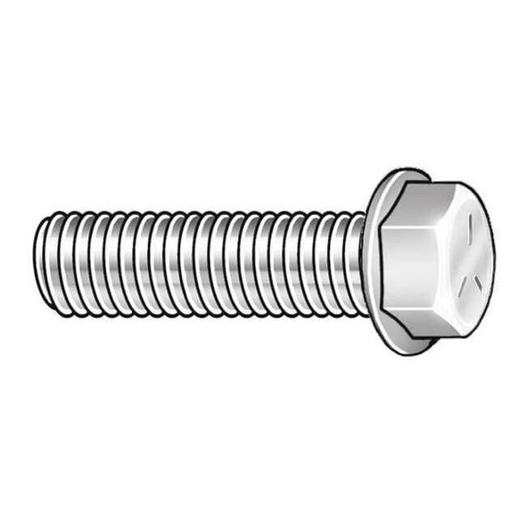 Class 8.8, M6-1.00 Flange Bolt, Zinc Yellow Steel, 18 mm L, 100 PK