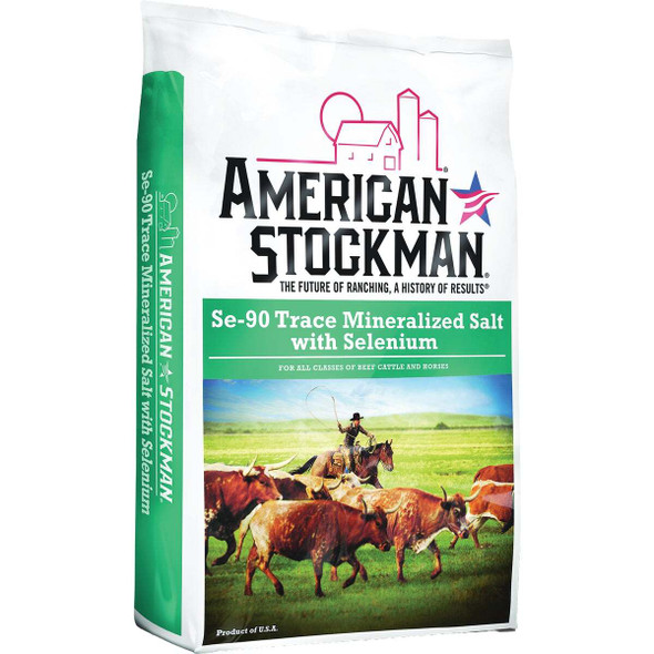 American Stockman 50 Lb. Selenium-90 Trace Mineralized Salt 775973