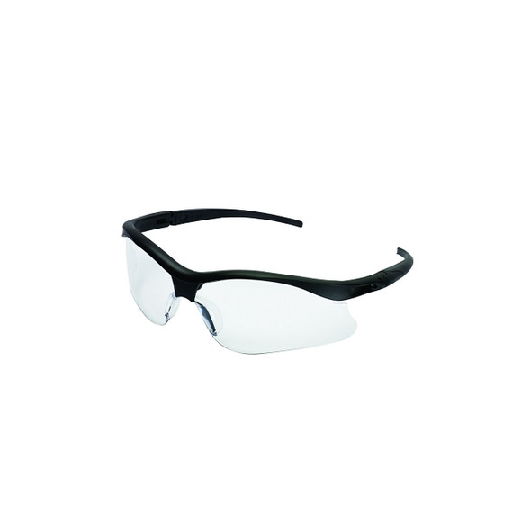 V30 Nemesis™ Safety Glasses, Clear, Polycarbonate Lens, Uncoated, Black Frame/Temples, Nylon, Small