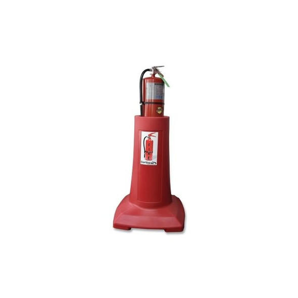 Fire Extinguisher Stand, Polyehylene, Red, for 5 to 20 lb
