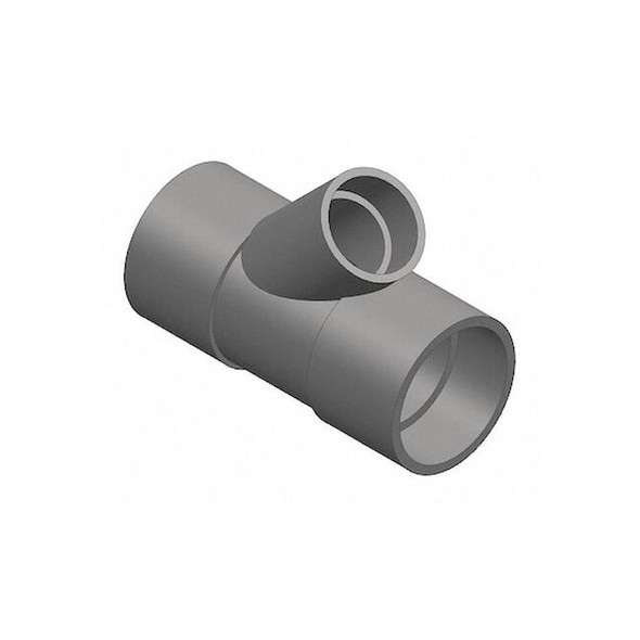 PVC Reducing Wye, Socket x Socket x Socket, 6 in x 6 in x 3 in Pipe Size