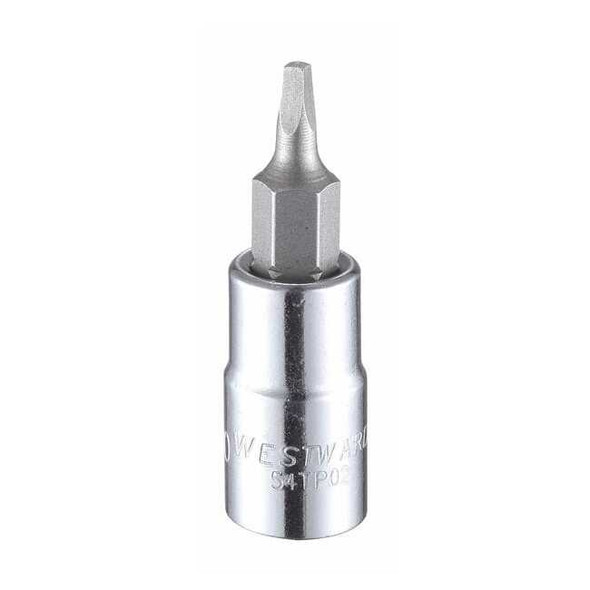 Westward 1/4 in Drive Square Socket Bit SAE R0 Tip, 1 1/2 in L 54TP02