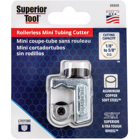 Superior Tool 5-8 In. Rollerless Mini Tubing Cutter 35025 433171