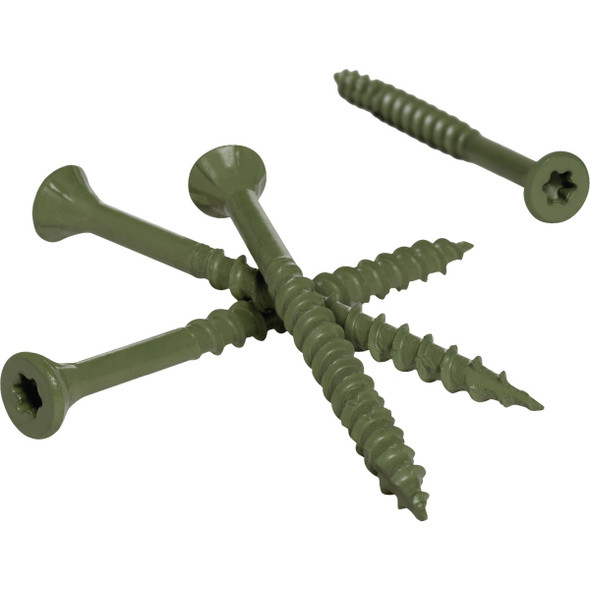 Hillman Deck Plus #10 x 2-1-2 In. Green Deck Screw (73-Count) 48401 221903
