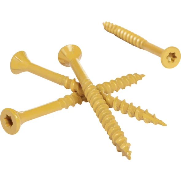 Hillman Deck Plus #8 x 1-5-8 In. Tan Deck Screw (147-Count) 48411 225828