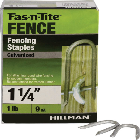 Hillman Fas-n-Tite 1-1/2 In. Hot Dipped Galvanized Fence Staples (1 Lb.) 461299