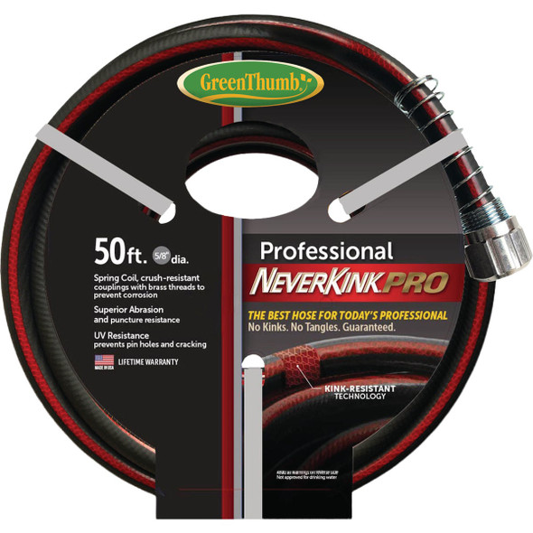 Green Thumb NeverKink PRO 5/8 In. Dia. x 50 Ft. Professional Duty Garden Hose