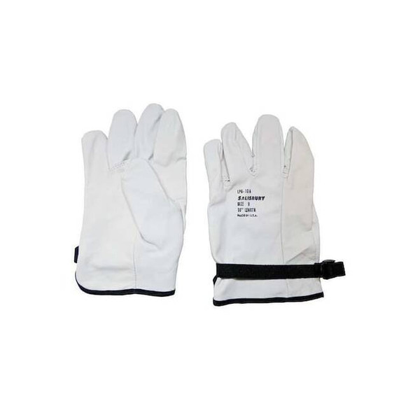 Electrical-Insulating Glove Protectors, Goatskin, 10" Length, Cream, Size 11