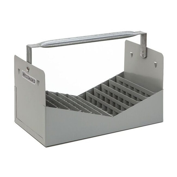 WESTWARD Nipple Caddy, Steel, Gray, 12-1/2 in W x 7 in D x 6-1/2 in H
