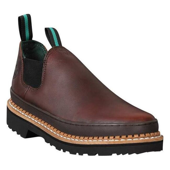 Men's Loafer Shoe, 11 Leather Upper, Steel Toe, 4 in H, Soggy Brown, GS262