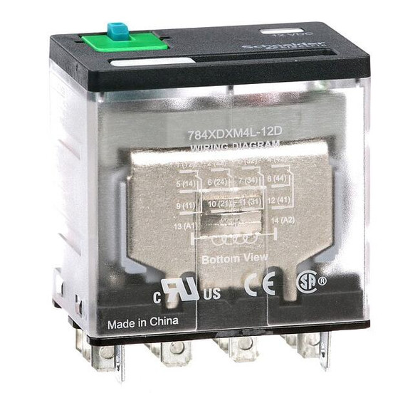 Socket, General Purpose Relay, Square, 15 A, 14 Pins, Faston Connector